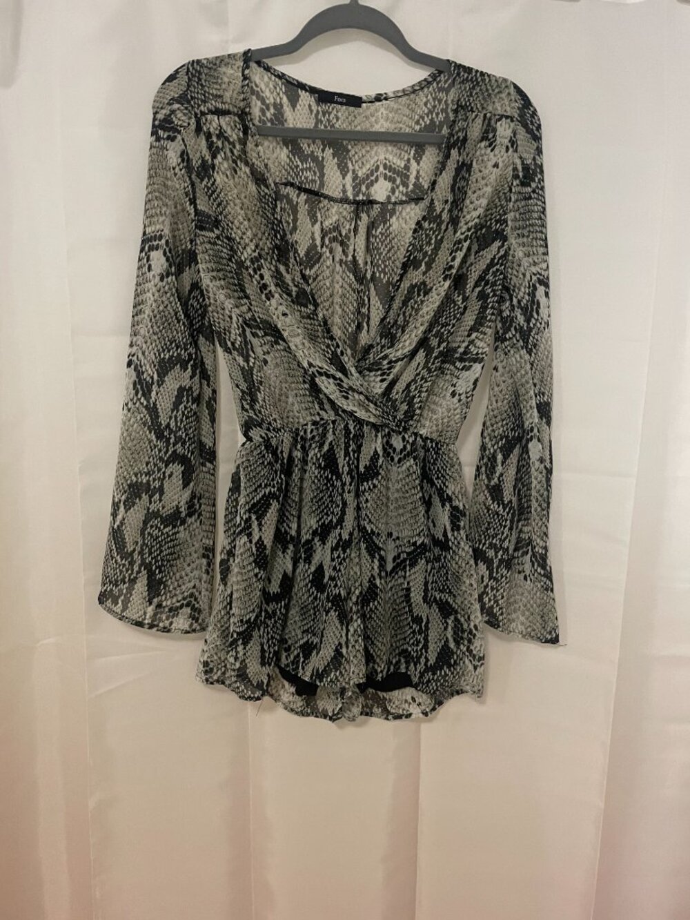 Fora Snake Print Romper Size Medium